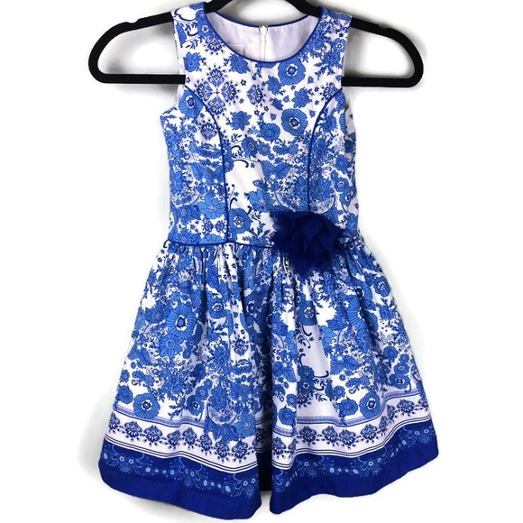 Bonnie Jean Other - Bonnie Jean Floral Toile Drop Waist Dress Size 6